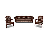 Ellips Genuine Leather Office Set / Brown