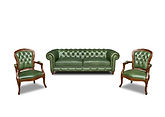 Ellips Genuine Leather Office Set / Mold Green