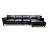 Concept Genuine Leather Corner Set / Black
