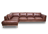 Concept Genuine Leather Corner Set / Brown