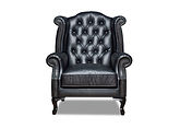 Atesa Black Genuine Leather British Bergere / Black