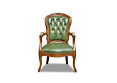 Ellips Genuine Leather Armchair / Mold Green