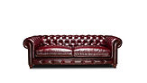 Vintage Genuine Leather Chester / Claret Red