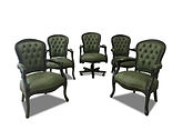 Ellips Genuine Leather Executive Chair / Mold Green