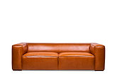 Prisma Genuine Leather Modern Armchair / Tan