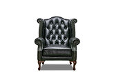 Atesa Genuine Leather English Armchair / Green