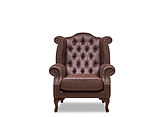 Atesa Nubuck Fabric Armchair / Brown
