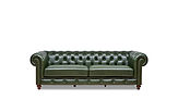 Vintage Genuine Leather Chester / Green