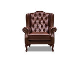 Imran Genuine Leather Armchair / Brown