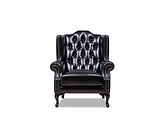 Imran Genuine Leather Armchair / Black