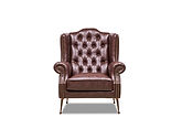 Imran Artificial Leather Armchair / Brown