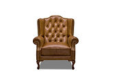 Imran Genuine Leather Armchair / Tobacco