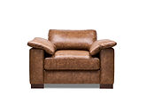Klara Genuine Leather 1 Seat Sofa / Tan