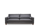 Oslo Genuine Leather Modern Armchair / Gray
