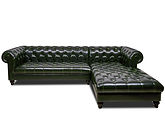 Kilyos Artificial Leather Corner Set / Bitter Green