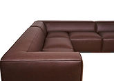 Prisma Genuine Leather Modern Corner Set / Brown